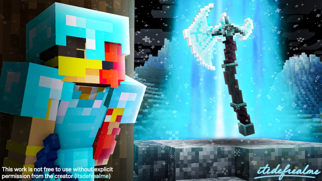 Frost Axe, Minecraft thumbnail by itsdefrealme